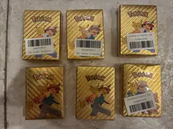 LOT of 6 Boxes of POKEMON GOLD FOIL CARD DECK Gold **NEW** **SEALED** **RARE** - Image 2