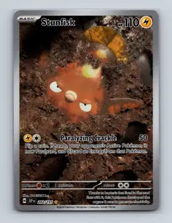 Stunfisk 202 2024 Pokemon Surging Sparks Illustration Rare Card NM+ (b) - Image 1