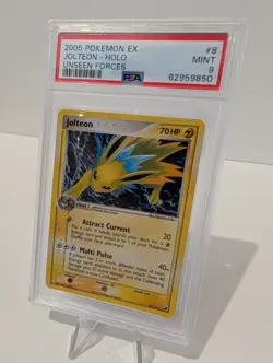 Pokemon Card - Jolteon 8/115 Holo Rare PSA 9 MINT Ex Unseen Forces 2005 Vintage - Image 2