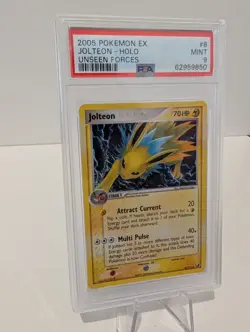 Pokemon Card - Jolteon 8/115 Holo Rare PSA 9 MINT Ex Unseen Forces 2005 Vintage - Image 3