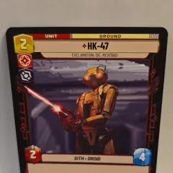 Star Wars Unlimited HK-47 Legendary Card 130/264 Legends Of The Force - Image 3