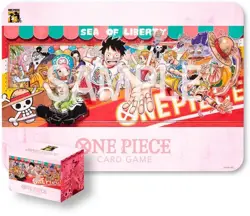 One Piece Card Game Playmat & Card Case Set 25th Anniversary Edition NEW SEALED - Image 1