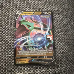 Rayquaza V Pokemon Prize Pack Series 1 Promo Pokemon Card NM/LP Play Stamp - Image 1
