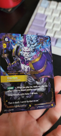 Riftbound Darius Executioner Champion Unit SFD 236/221 English Card FOILED - Image 2