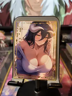 Goddess Story Metal Card Rare Anime Waifu Overlord Albedo - Image 1