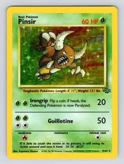 🌿 Pinsir 9/64 - Jungle - Vintage WOTC Holo Rare Pokemon Card 💎 LP* - Image 1