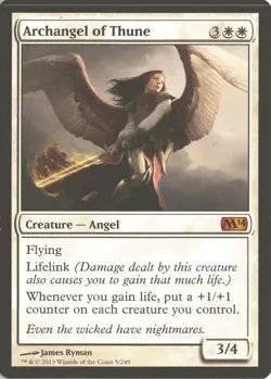 MTG Archangel of Thune (5) *Non-Foil* Base Mythic Core Set 2014 MT/NM Free Ship - Image 1