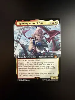 MTG Final Fantasy English Lightning, Army of One Extended Art 0498 Non-Foil - Image 1