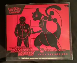 Destined Rivals Pokemon Center PC ETB Elite Trainer Box SEALED w/ Plastic Case - Image 1