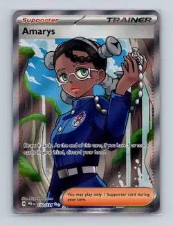 Amarys 132 Pokemon Prismatic Evolutions Full Art Trainer Ultra Rare Card NM+ (a) - Image 1