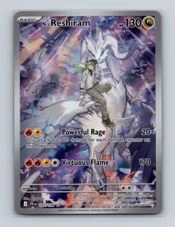 N's Reshiram 167 2025 Pokemon Journey Together Illustration Rare Card NM+ (a) - Image 1