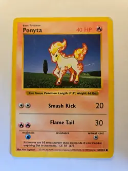 Ponyta [Shadowless] #60 Pokemon Base Set HP - Image 1