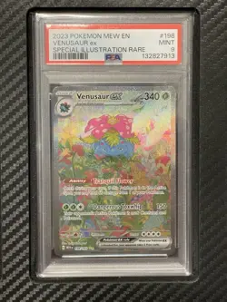 2023 PSA 9 Venusaur ex #198 Special Illustration Rare Pokemon TCG SV 151 Mew En - Image 1