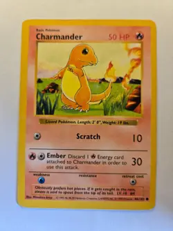 Charmander [Shadowless] #46 Pokemon Base Set HP - Image 1