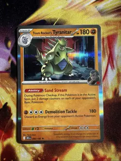 Pokemon Team Rocket's Tyranitar 096/182 Destined Rivals Holo - Image 1
