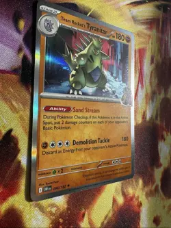Pokemon Team Rocket's Tyranitar 096/182 Destined Rivals Holo - Image 2