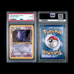 1999 Pokemon Fossil Unlimited #5 Gengar HOLO PSA 6 EX-MT - Image 1