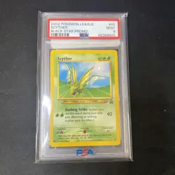 2002 WOTC POKEMON POKEMON LEAGUE BLACK STAR PROMO SCYTHER #45 PSA 9 MINT A - Image 1