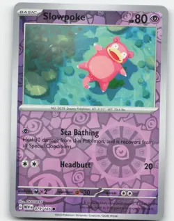 SLOWPOKE 079/165 REVERSE HOLO POKEMON 2023 SCARLET & VIOLET NM - Image 1