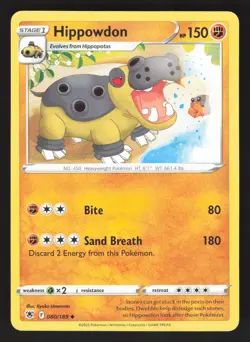 Hippowdon 080/189 Uncommon Pokemon SWSH10: Astral Radiance - Image 1