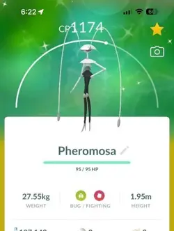 #0795 Shiny Pheromosa (Schabelle) Pokemon Go [30 day trade] - Image 1