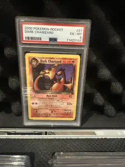 2000 Pokemon Rocket Dark Charizard #21 PSA 6 - Image 1