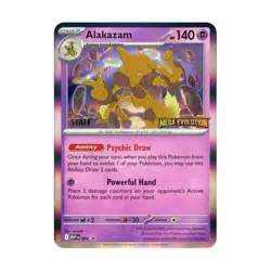Pokemon ME: Mega Evolution Promo Alakazam - 003 (Staff) (P) #003 (Holo) NM - Image 1