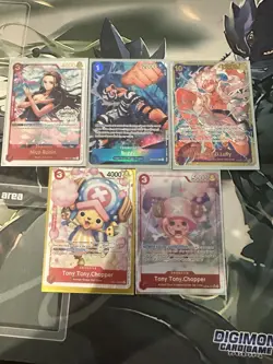 One Piece Tcg Lot 5! Nico Robin Championship Op-1! Tony Tony Chopper,Luffy Alts! - Image 1