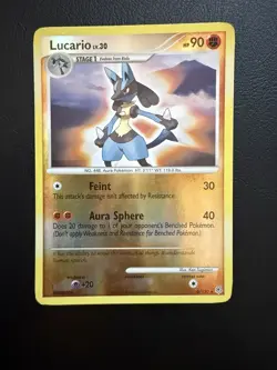 Pokemon TCG- Lucario- 6/130- Reverse Holo Rare- Pokemon Diamond & Pearl- LP - Image 1