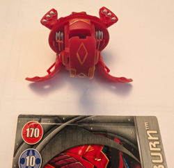 Bakugan B2 Hyper Dragonoid Red Pyrus Battle Brawlers W/magnetic card - Image 3