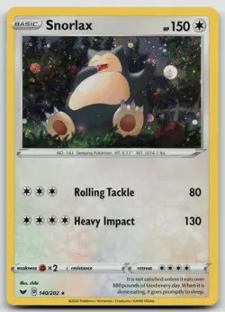 Pokemon Card Snorlax - (Cosmos Holo) Promo Blister Exclusives 140/202 - Image 1