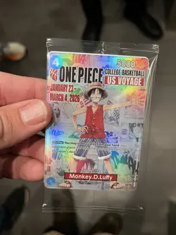 One Piece NCAA Promo Card Monkey D. Luffy US College Basketball SGA - Image 1