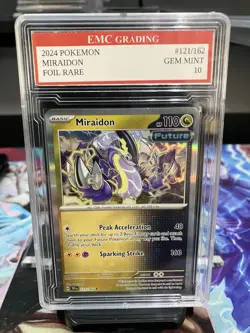MIRAIDON #121/162 RARE FOIL Pokemon 2020 Card GRADED 10 MINT TCG CCG - Image 1