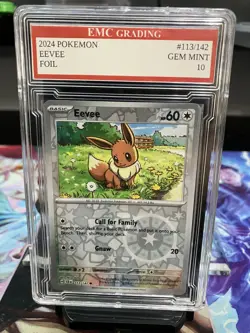 EEVEE 2024 FOIL #113/142 Pokemon Card GRADED 10 TCG CCG - Image 1