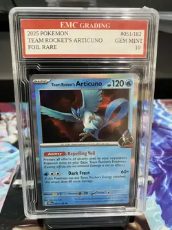 TEAM ROCKET'S ARTICUNO #51 RARE FOIL Pokemon 2025 Card GRADED 10 MINT TCG CCG - Image 1