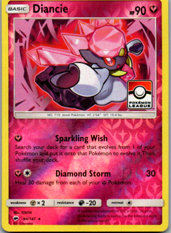 Diancie - 94/147 (Pokemon League) Promo League & Championship Cards 094/147 NM - Image 1