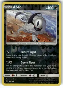 Absol 81/145 SM - Guardians Rising LP Pokemon Card TCG - Image 1
