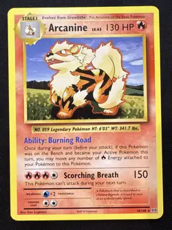 ARCANINE - 18/108 - XY Evolutions - Pokemon Card - NM - Image 1