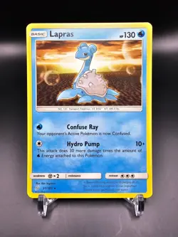 2019 Pokemon Card Lapras 31/181 Team Up Sun & Moon Rare Near Mint NOT CENTERED - Image 1