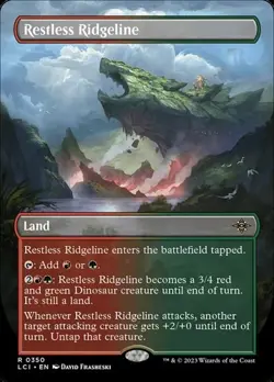 Restless Ridgeline - Extended Art LCI NM MTG - Image 1
