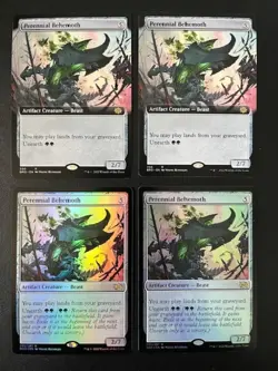 MTG- Perennial Behemoth x4 - The Brother's War (2 are FOIL) - Image 1