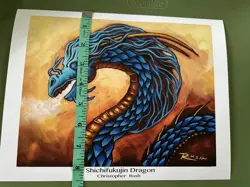 MTG Shichifukujin Dragon Print With Art By Christopher Rush From His Family - Image 2
