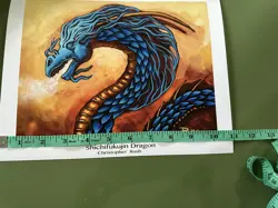 MTG Shichifukujin Dragon Print With Art By Christopher Rush From His Family - Image 3