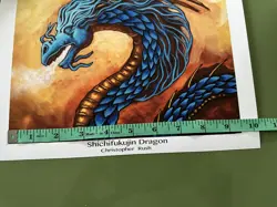 MTG Shichifukujin Dragon Print With Art By Christopher Rush From His Family - Image 4