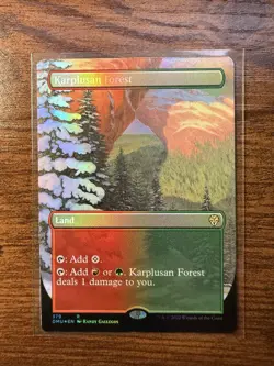MTG - Dominaria United - Karplusan Forest Borderless Foil Rare - 379 - NM! - Image 1