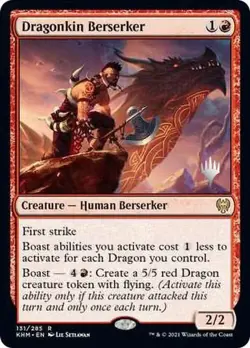Dragonkin Berserker (Promo Pack) [Kaldheim Promos] Near Mint - Image 1