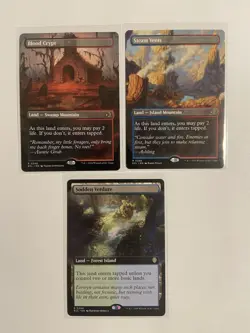Magic the Gathering: Lorwyn Eclipsed English Borderless Land Non-Foil Lot Of 3 - Image 1