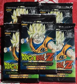 Dragon Ball Z, Freeza, plus Pokemon cardi TCG Game Booster 12 Card Pack DBZ x5 - Image 1