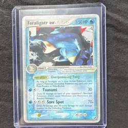 Pokemon Feraligatr ex Ultra Rare Holo EX Unseen Forces 103/115 2005 - Image 1