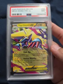 2025 Pokemon Mega Evolutions # 050 Mega Manectric EX PSA 9 Card MINT - Image 1